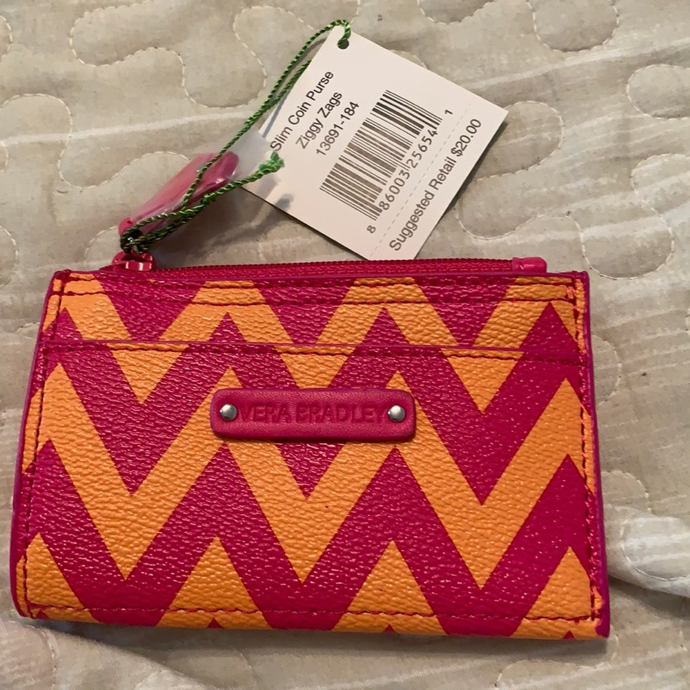 Vera Bradley slim coin purse ziggy zags